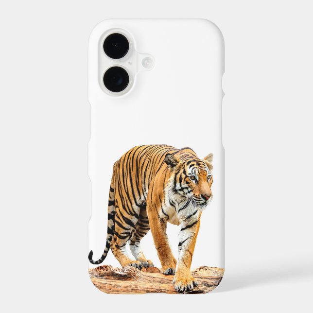 Tiger On A Log Iphone Case (Back)