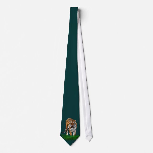 Tiger on Green ties (Front)