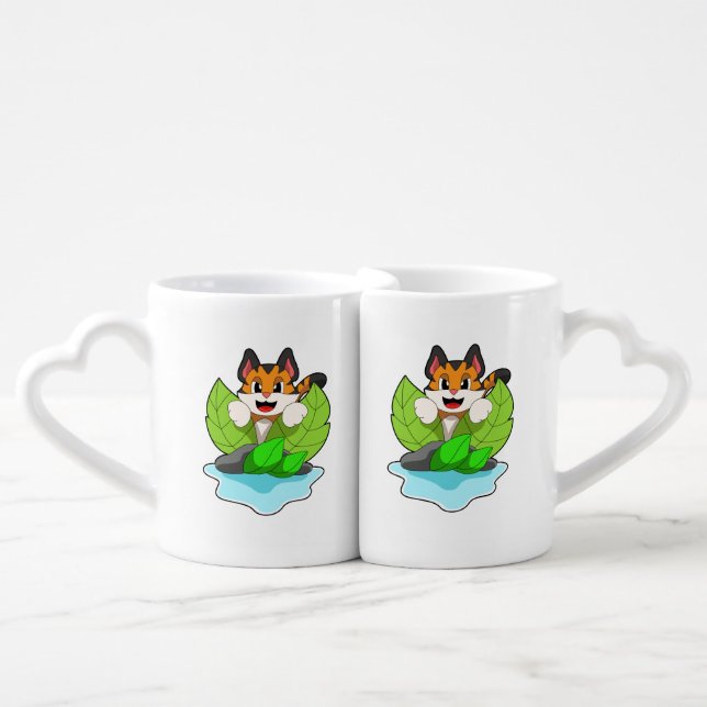 Tiger on the Hunt Coffee Mug Set (Front Nesting)