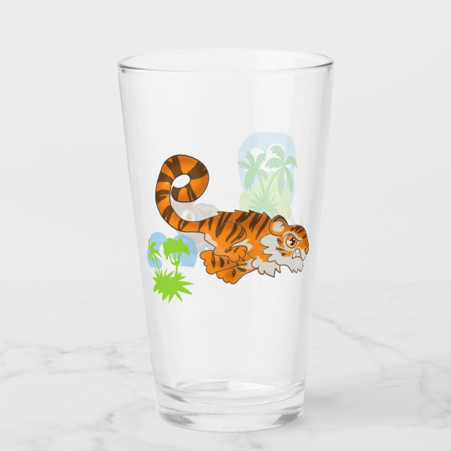 Tiger on the Hunt Glass (Front)