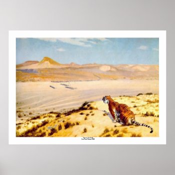 Tiger On The Watch By Jean-leon Gerome 1888 Poster by Ladiebug at Zazzle
