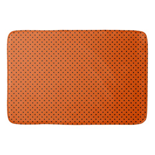 Tiger Orange and Black Dots   Bath Mat