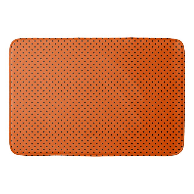 Tiger Orange and Black Dots   Bath Mat (Front)
