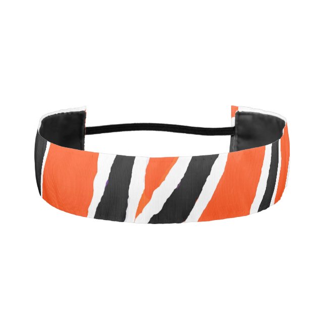 Tiger - Orange/Black Athletic Headband (Front)