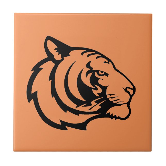 Tiger orange ceramic tile (Front)