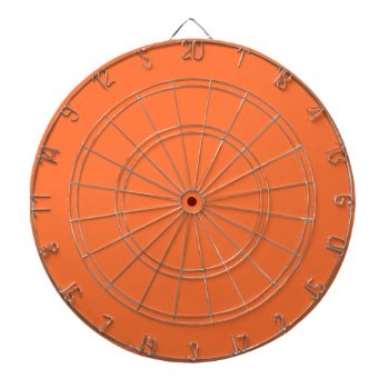 Tiger Orange Personalized Trend Color Background Dartboard by SilverSpiral at Zazzle