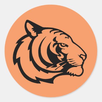 Tiger Orange Stickers by Theraven14 at Zazzle
