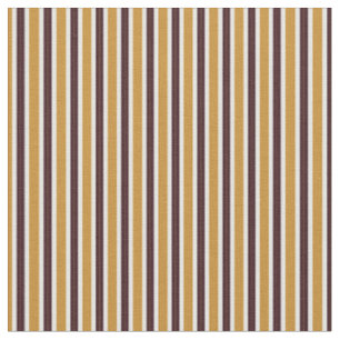 Tiger Orange, white and Dark Red stripes Fabric