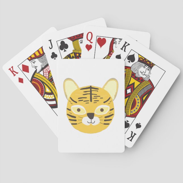 tiger painting art poker cards (Back)