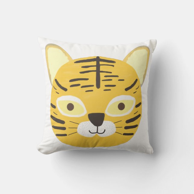 tiger painting art throw pillow (Front)
