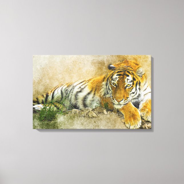 Tiger painting canvas print (Front)