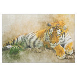 Tiger painting fabric