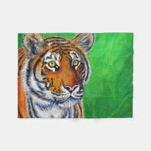 Tiger Painting Fleece Blanket