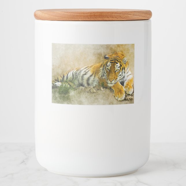 Tiger painting food label (Front)