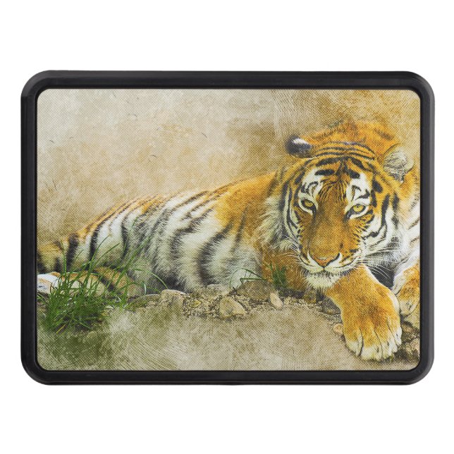 Tiger painting hitch cover (Front)