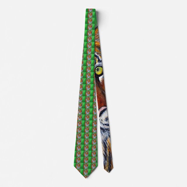 Tiger Painting Neck Tie (Front)