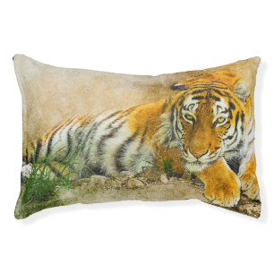 Tiger painting pet bed