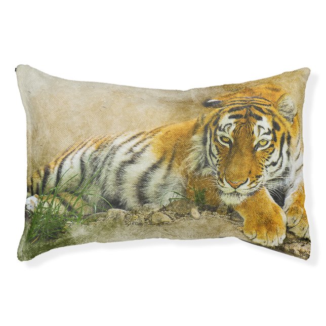 Tiger painting pet bed (Front)