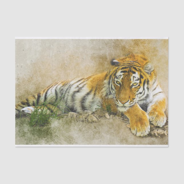 Tiger painting tissue paper (Front)