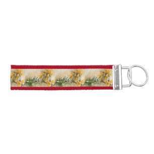 Tiger painting wrist keychain
