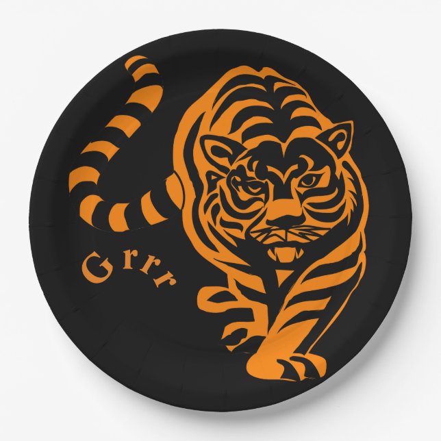 Tiger Paper Plates (Front)
