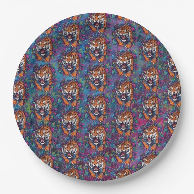 Tiger Paper Plates (Front)