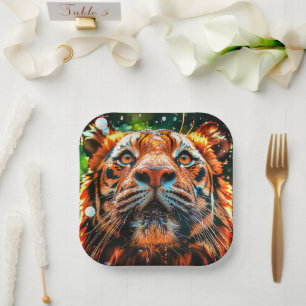 Tiger Paper Plates