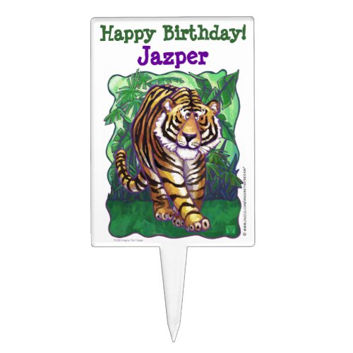 Tiger Party Center Cake Topper