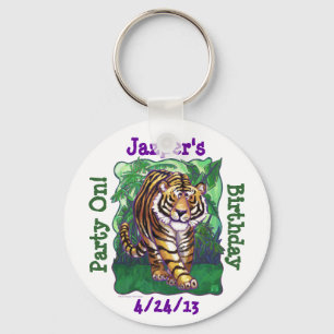 Tiger Party Center Keychain