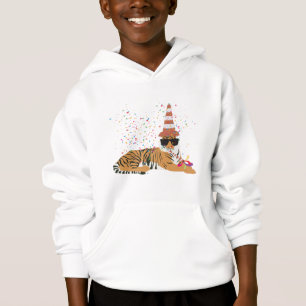 Tiger Partying - Animals Having a Party Hoodie