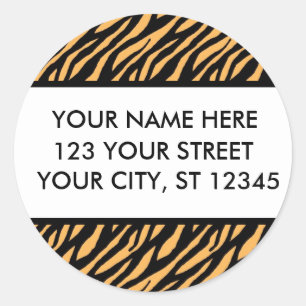 Tiger Pattern Address Labels