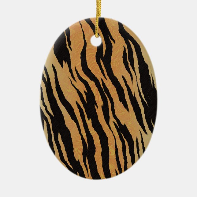 Tiger Pattern Ceramic Ornament (Front)