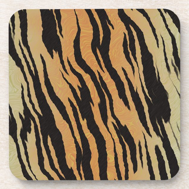 Tiger Pattern Coaster (Front)