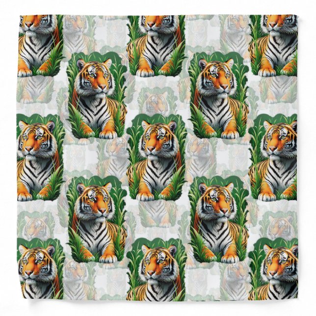 Tiger Pattern Design  Bandana (Front)