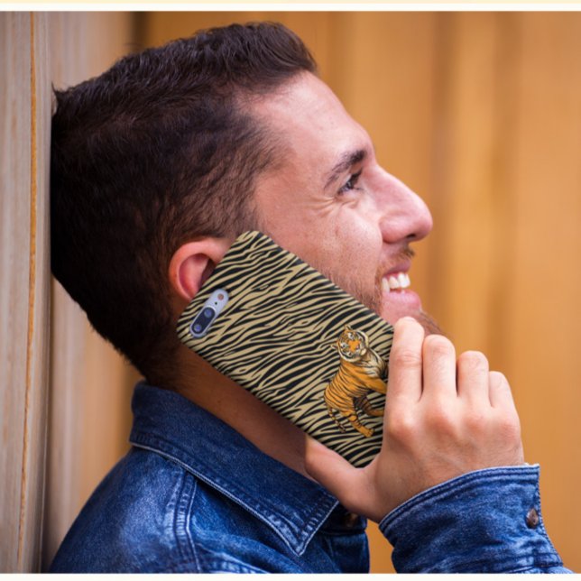 Tiger Pattern in Light Brown with Tiger  Iphone Case (Creator Uploaded)