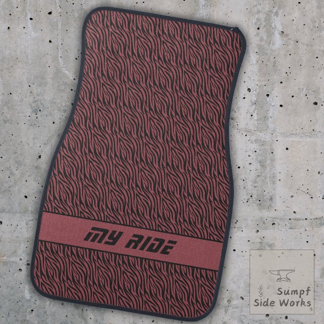 Tiger Pattern in Red Car Floor Mat (Creator Uploaded)