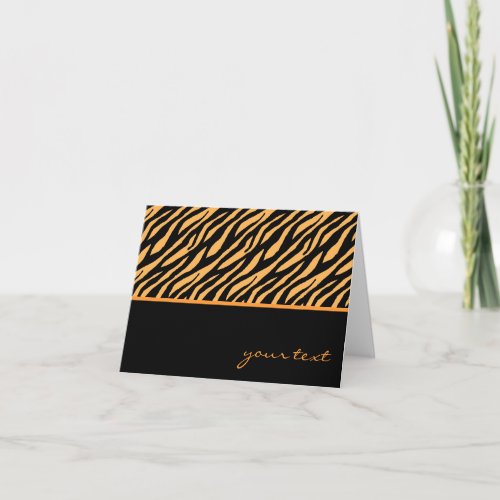 Tiger Pattern Note Card