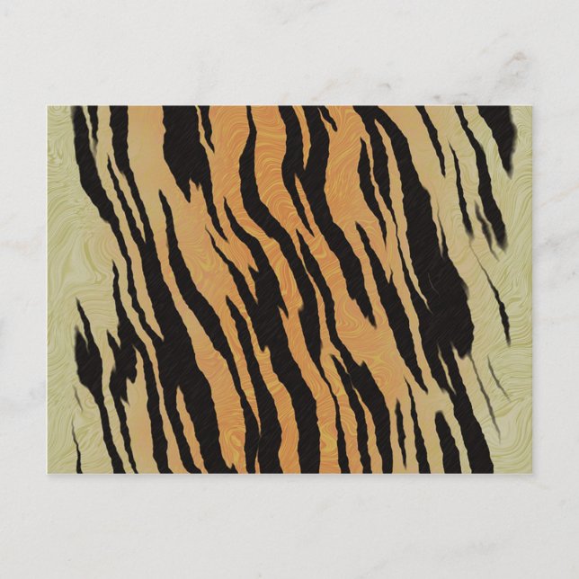 Tiger Pattern Postcard (Front)