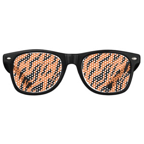Tiger Pattern Print  Retro Sunglasses
