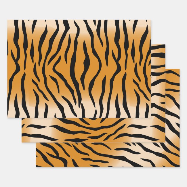 Tiger Pattern Wrapping Paper Sheets