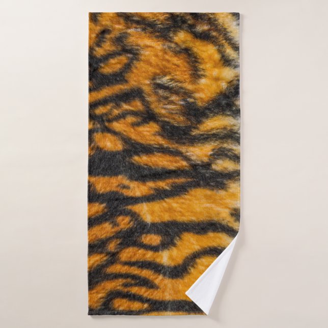 Tiger patterned backgroundabstract, animal, asia,  bath towel (Bath Towel)