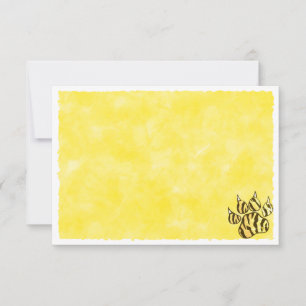Tiger Paw Print Blank Watercolor Note Card