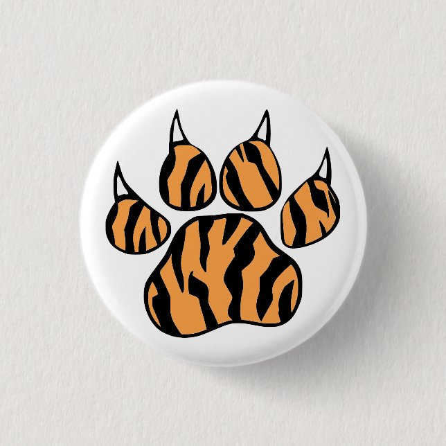 Tiger Paw Print Button (Front)