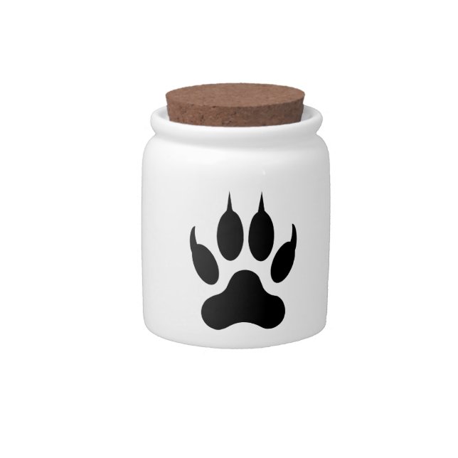 Tiger Paw Print Candy Jar (Front)