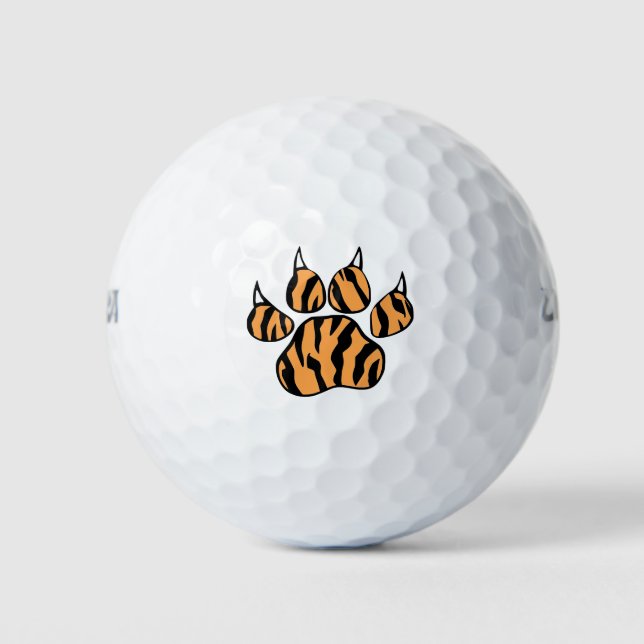 Tiger Paw Print Golf Balls (Front)