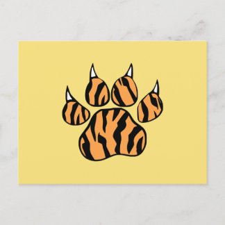 Tiger Paw Print Postcard