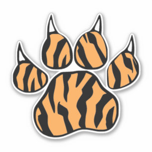 Tiger Paw Print Sticker
