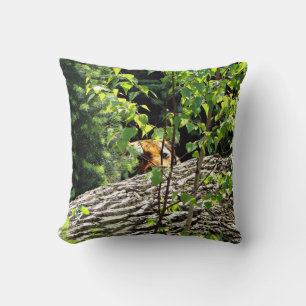 Tiger Peek-a-boo Throw Pillow