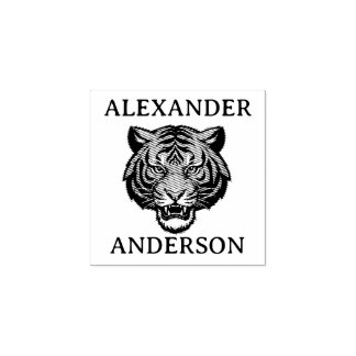 Tiger Personalize Rubber Stamp