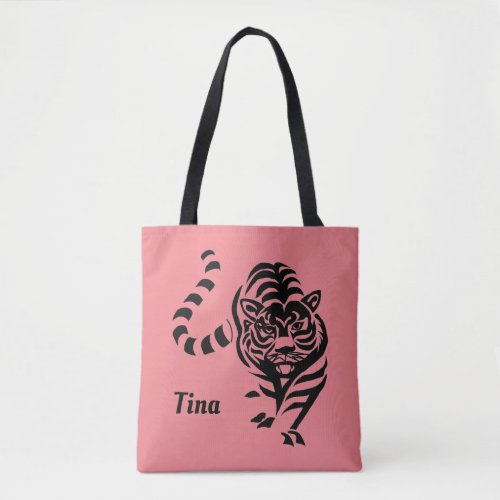 Tiger Personalized Tote